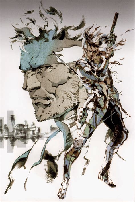 metal gear solid 2 box art|yoji shinkawa website.